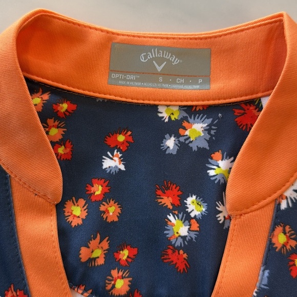 Callaway Blue and Orange Sleeveless V-Neck Sundress - Picture 7 of 10